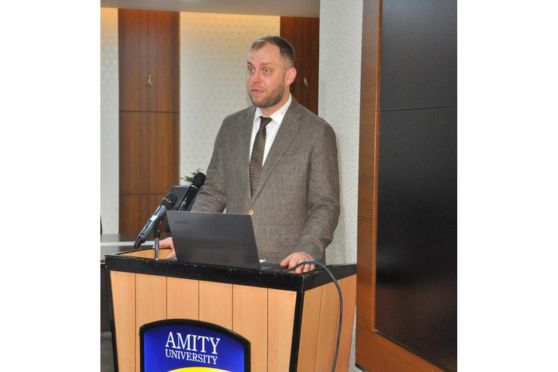 Dr Stanislav Surovtsev, Vice-Rector for Students' Development and International Relations, MGIMO University addressing the gathering.