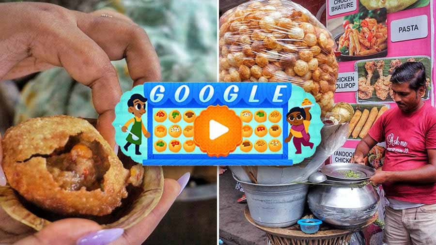 Google celebrated the panipuri, known as phuchka in Kolkata, with a Google doodle on July 12