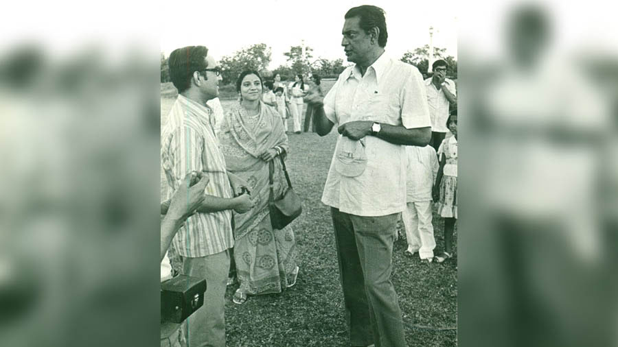 Professor Asok Das with Satyajit Ray
