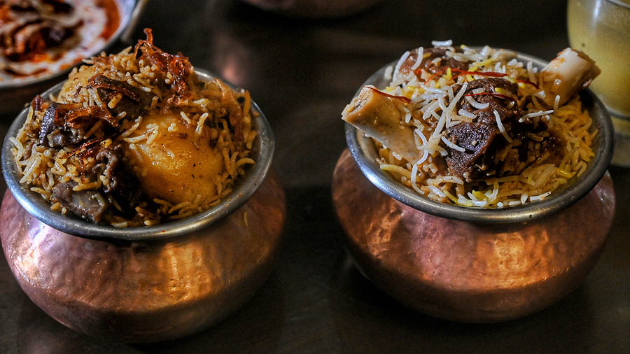 Kebabs from the land of nawabs and (in picture) Handi Biryani from Oudh 1590