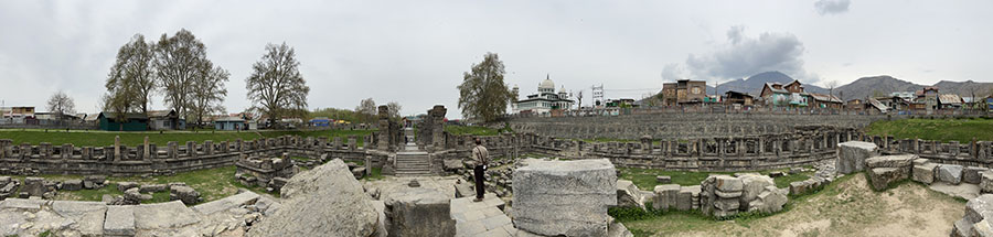 The Avantipura ruins comprise a temple built by King Avanti Varman before he ascended the throne of Kashmir. The temple dedicated to Lord Vishnu is small but ornate. The temple was destroyed by an earthquake and reclaimed after removal of debris. This temple lay neglected for more than a thousand years and the entire structure was buried except the upper portion of the walls of the main entrance. The temple faced iconoclastic destruction during the reign of Sikandar Butshikan in the 14th century