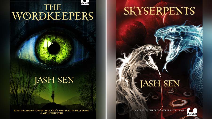 ‘The Wordkeepers’ and ‘Skyserpents’ are Jashodhara Chakraborti’s books in The Wordkeepers Trilogy 