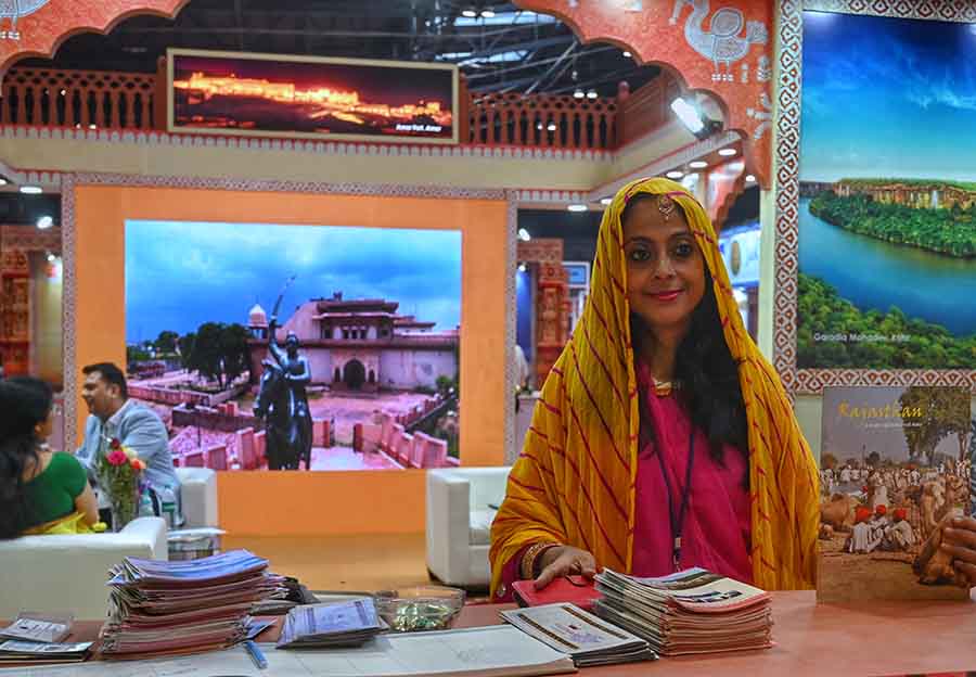 The Rajasthan Tourism pavilion showcased the best that the desert state has to offer. The Rajasthan government is working on creating a smart card that would not only allow tourists to enter multiple monuments and other tourist sites in the state but also pay for the transport that would take them there