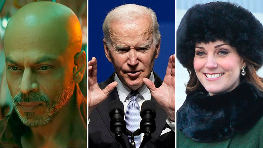(L-R) Shah Rukh Khan, Joe Biden and Kate Middleton are among the newsmakers of the week  