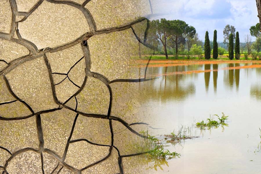 Change Concept. The Drought Areas And The Shattered Land Have The  Characters Change. Stock Photo, Picture and Royalty Free Image. Image  173377487.