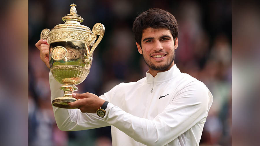 Carlos Alcaraz became the third-youngest man to win Wimbledon on Sunday, after Boris Becker and Bjorn Borg