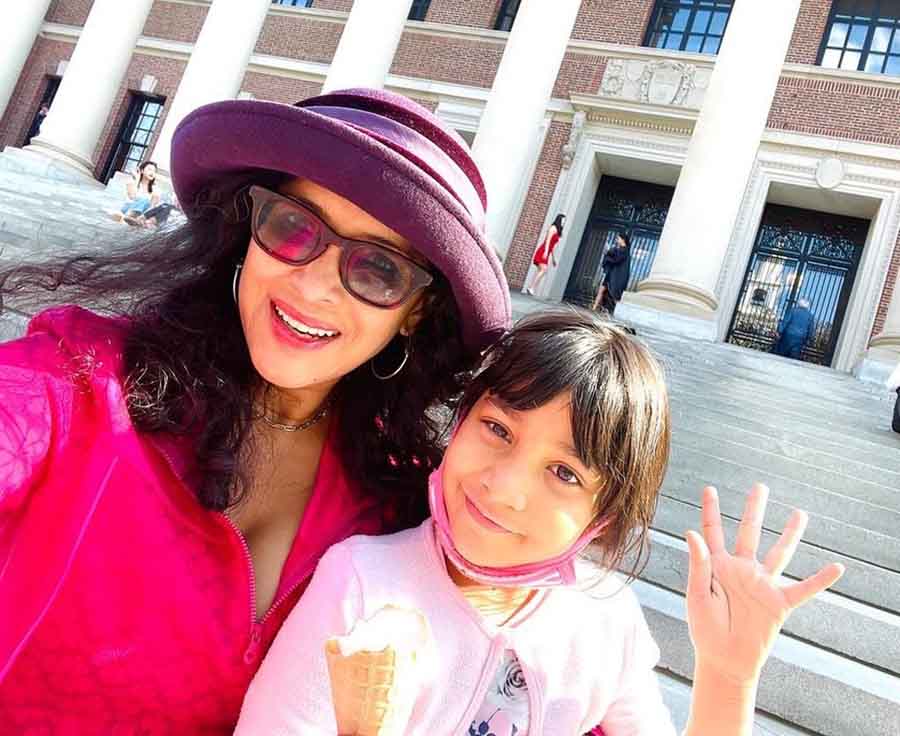 Actress, screenwriter, children’s author and child rights activist Nandana Dev Sen uploaded this photograph on her Instagram handle with the caption: Meghla: Mama, does icecream always make you smile?  Me: Yes I’ve never seen it make anyone cry.  Meghla: But do mummies like #icecream as much as kids?  Me: Definitely. Ma LOVED icecream, esp sugar cones.  Meghla: Dimma had great taste!