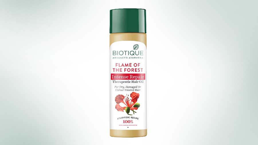Flame of the forest intense repair therapeutic hair oil by Biotique