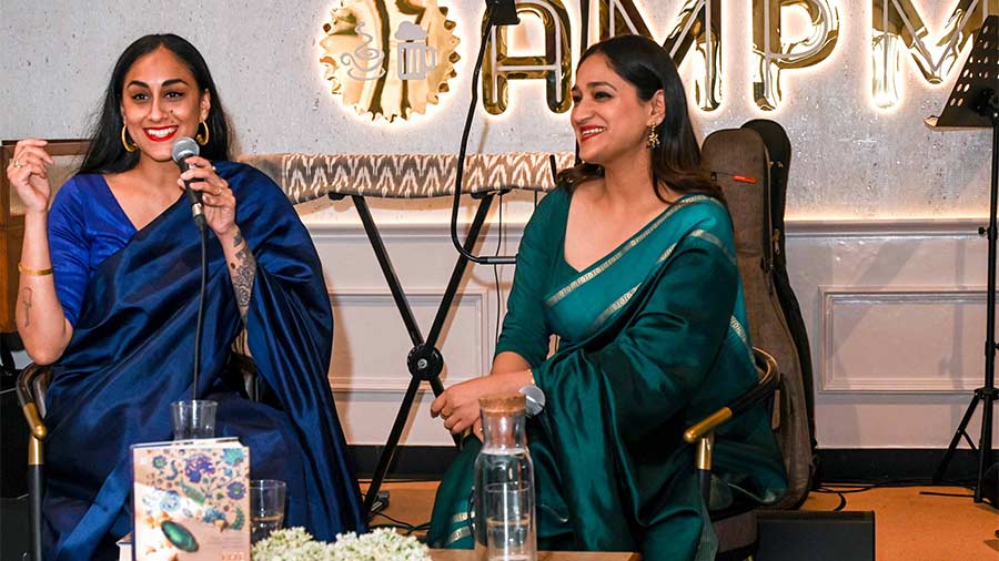 Karuna Ezara Parikh (left) in conversation with Aanchal Malhotra