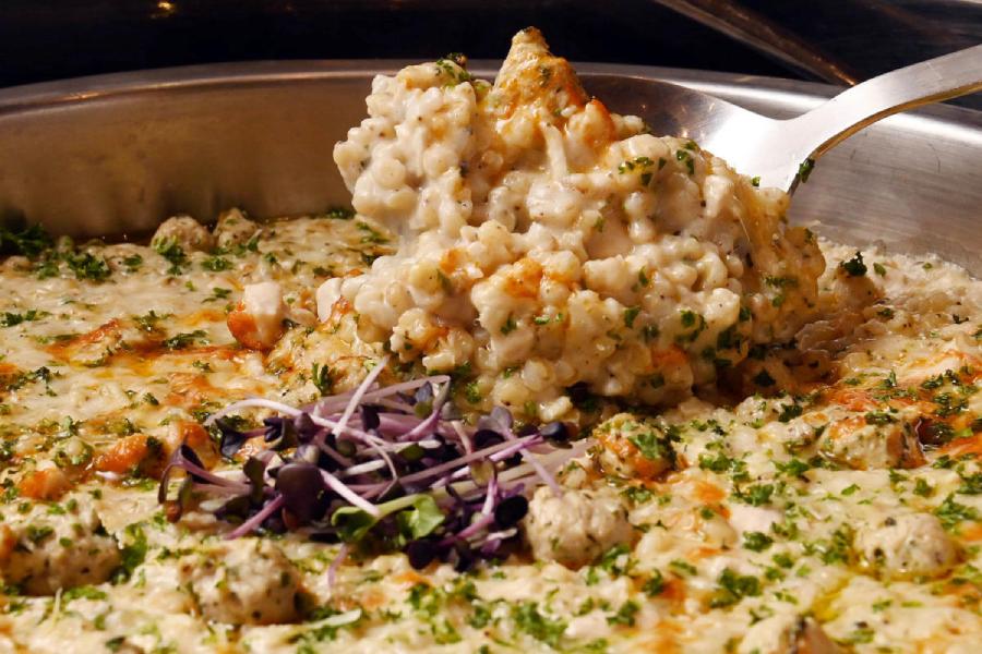 Millet Risotto with Chicken is a creamy risotto
