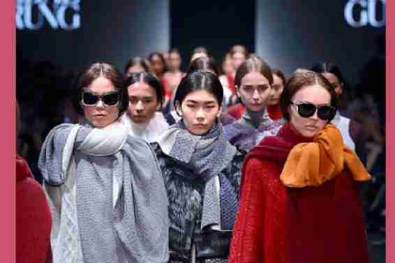 Models showcase design by Prabal Gurung Fall 2014 collection during the Audi Fashion Festival in Singapore