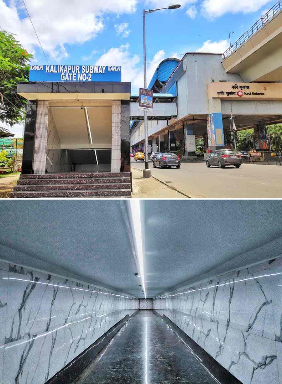 A culvert was converted into a new underpass for pedestrians near the Kalikapur crossing on the EM Bypass  