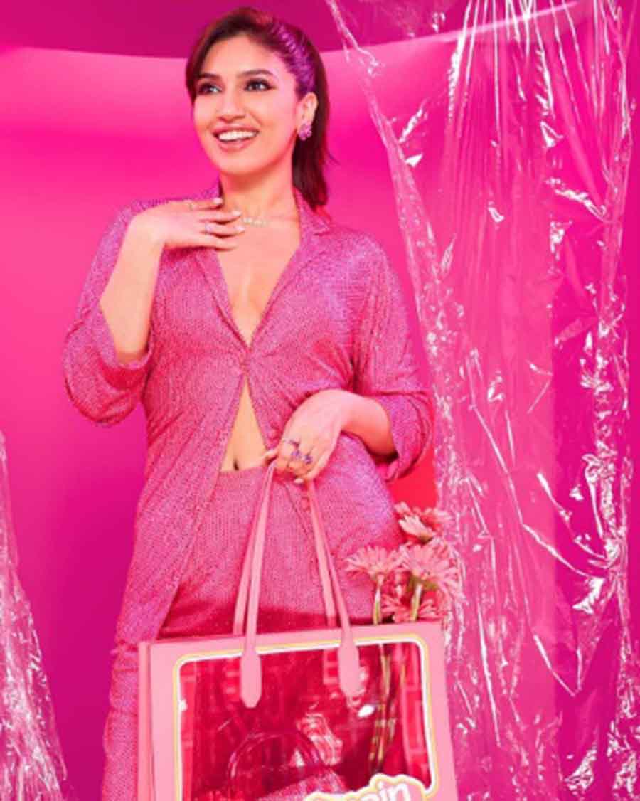 Bhumi Pednekar: Bhumi is in her “Barbie era” and we think she totally belongs to it. A pink coord is the party-wear you need in your wardrobe for quick fashion fixes. Whether we can have a Balmain bag or not, we can surely manage a fit check like Bhumi