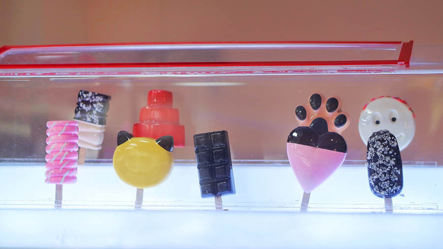 eMoi’s gelato sticks that come in fun flavours and shapes like paws, hearts and emojis, are one of their biggest draws