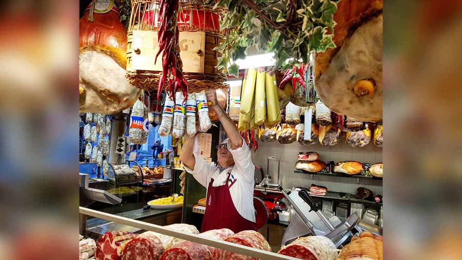 At the local market in Lugano