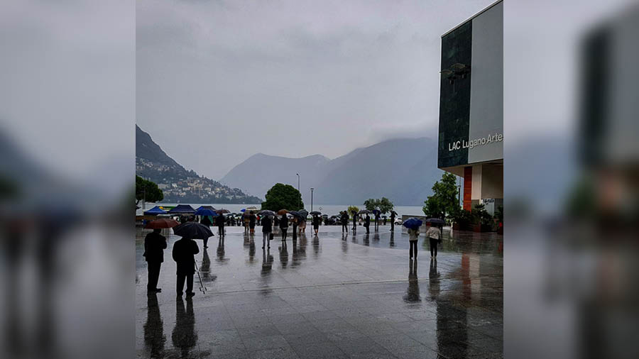 The lakeside promenade, Lugano