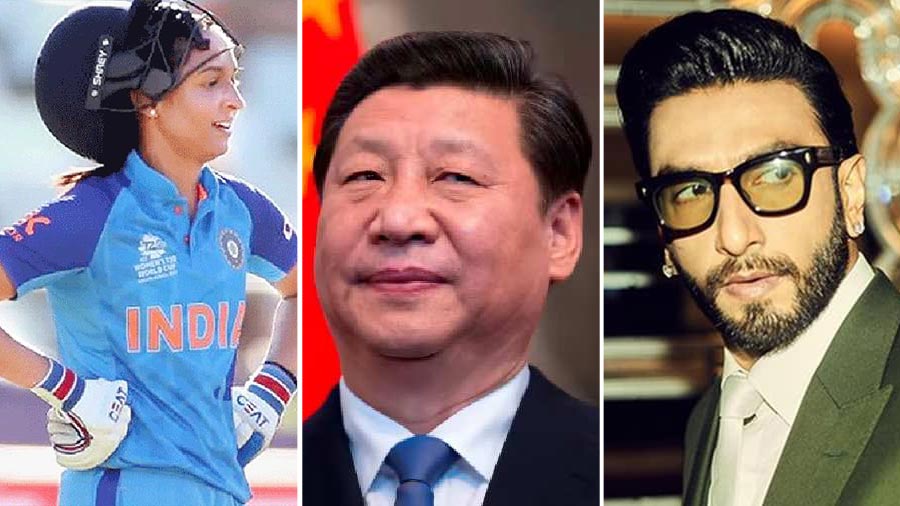 (L-R) Harmanpreet Kaur, Xi Jinping and Ranveer Singh are among the newsmakers of the week