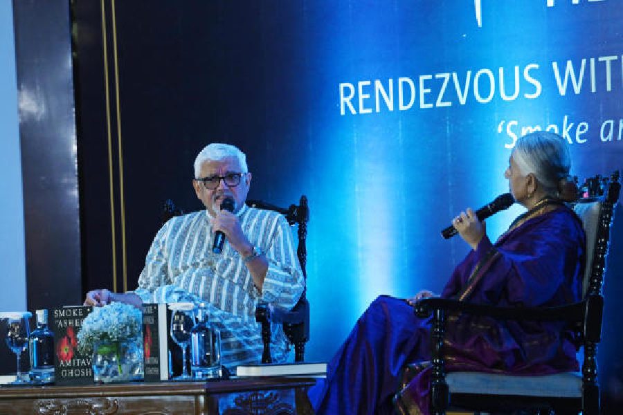 Amitav Ghosh in conversation with Supriya Chaudhuri on Saturday evening