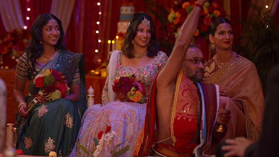 Devi’s mother Nalini (Poorna Jagannathan) and cousin Kamala (Richa Moorjani) will accompany the teenager in what looks like a grand Indian wedding.   