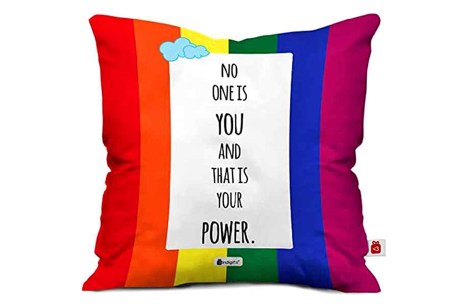 Take a look at this fluffy cushion with a meaningful message of your unique strength. Start your day with the power quote on the cushion! Rs 349 @ amazon.in