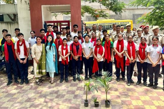 They performed a community awareness program on the theme ‘Beat Plastic Pollution’