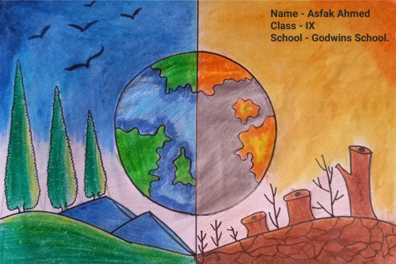 On the occasion of World Environment Day 2023, students participated in the poster competition based on the theme of World Environment Day. 