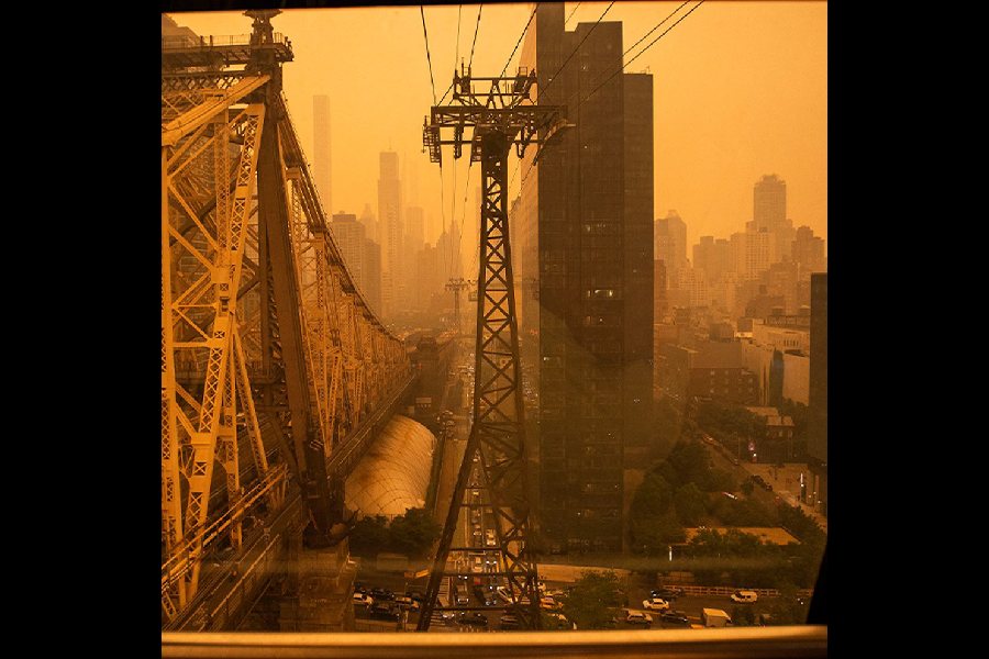 Wildfires New York Skyline Turns Orange From Canada Wildfires In Us Apocalyptic Haze 3415