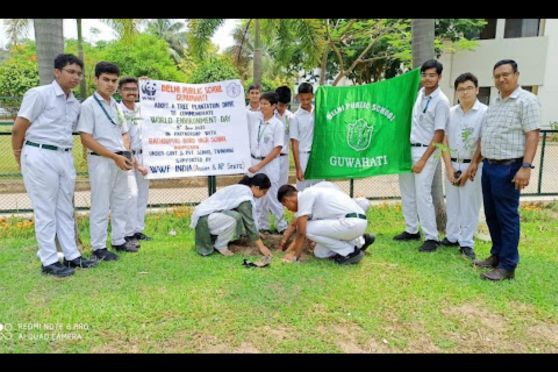 To commemorate the day, 50 trees were planted in the Bathoupuri Boro High School as well as DPS Guwahati campus