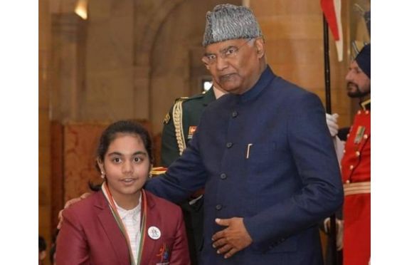 Gauri Mishra with our Honourable President Shri Ram Nath Kovind