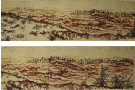 Stylistically, the Khoai scroll was more personal, drawing far less upon Far Eastern Art styles than his previous works. 