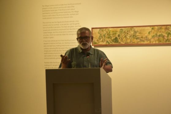 The conversation was followed by Prof R Siva Kumar’s talk on ‘Landscape and the Artist’s Self: BenodeBehari’s Engagement with the Shantiniketan Countryside.’