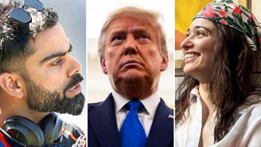 (L-R) Virat Kohli, Donald Trump and Tamannaah Bhatia are among the newsmakers of the week