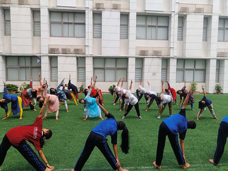 Orchids The International School hosted an event called Yogamahotsav. Students of classes I to VIII showcased their yoga skills and spread the message of health and wellness