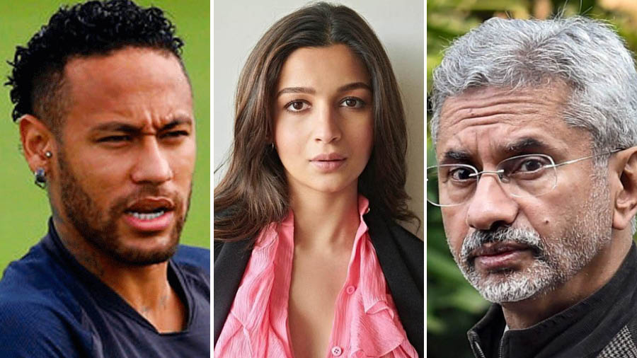 (L-R) Neymar, Alia Bhatt and S. Jaishankar are among the newsmakers of the week