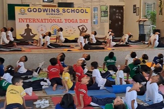 Godwins School, Guwahati celebrated International Yoga Day on 21st June 2023 with full enthusiasm.