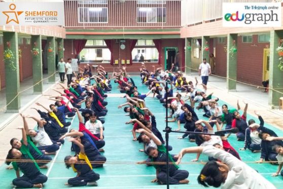 The World Yoga Day celebration at Shemford Futuristic School in Guwahati was a resounding success, creating an atmosphere of wellness and unity.
