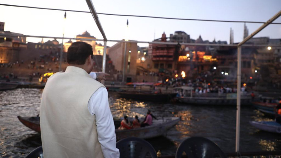 Manikarna Ghat from a boat ride