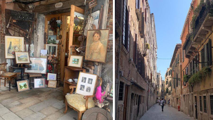 Walking through Venice's narrow alleyways can lead to surprising gems like this curio shop