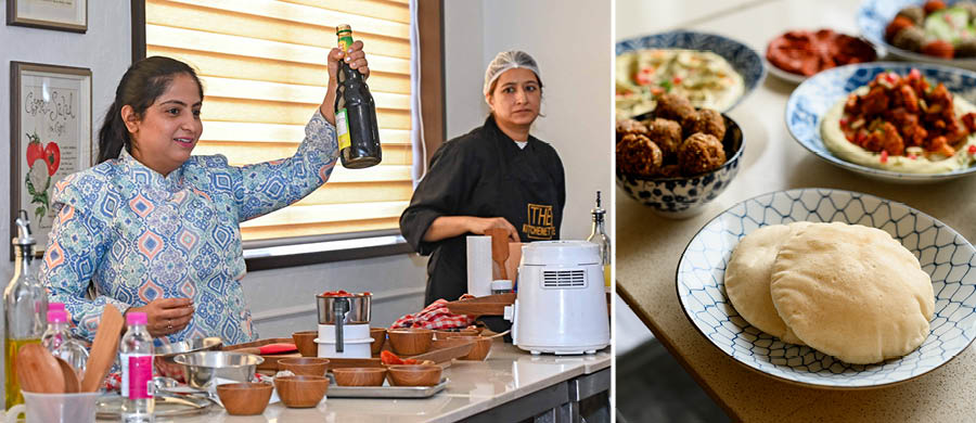 The Day One workshop on Mediterranean cuisine was led by Neha Deepak Shah, who is the MasterChef India Season 4 finalist, co-founder of Meraaki Kitchen and Cafe White Sage in Jaipur and a popular food Instagrammer