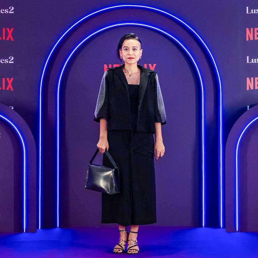 Tillotama Shome turned heads in baggy trousers, a silver embellished blazer and a quirky undercut hairstyle. 