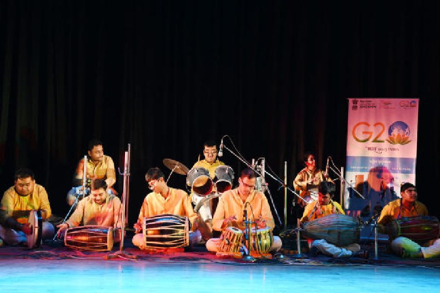 Students of Manovikas Kendra perform during the CBSE state-level conference at Gyan Manch on June 15