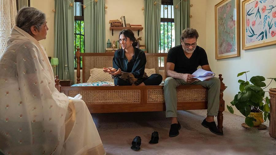 Neena Gupta plays the role of an open-minded grandmother to Mrunal’s Veda. 