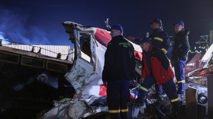 Fire brigade spokesperson Vassilis Varthakogiannis said the evacuation of passengers took place in very 'difficult conditions given the severity of the collision of the two trains.'  We are living through a tragedy. We are pulling out people alive, injured...there are dead, he said.