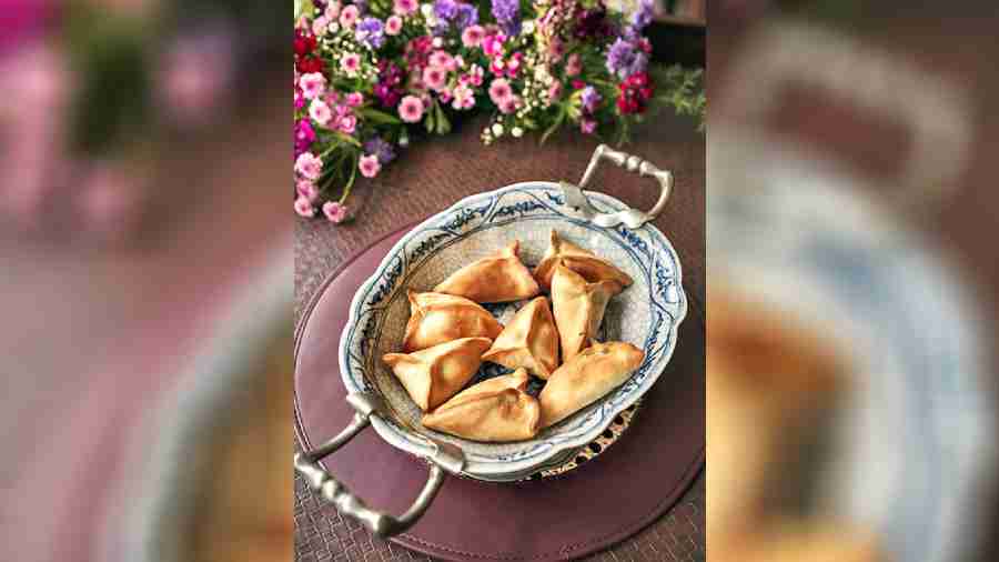 Spinach Fatayer: Spinach filling with pine nuts and molasses stuffed in a pastry and baked to perfection. We love how soft on the inside and flaky outside these little bites were.  Z