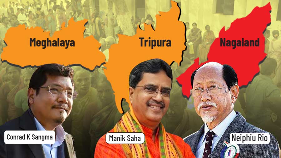 Assembly polls - LIVE UPDATES | Northeast poll results: BJP leads in Tripura,  Nagaland; NPP ahead in Meghalaya - Telegraph India