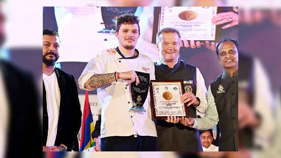 Stiliyan Danielov Tsekov from Bulgaria won the Best Application of Kitchen Cut Award for the best recipe nutritional analysis and recipe costings