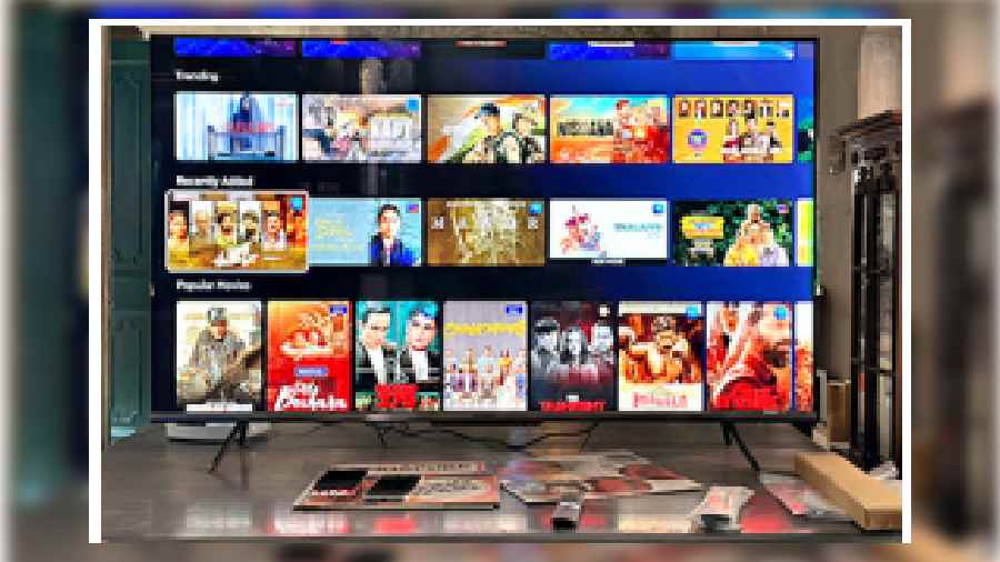 The PatchWall interface while using Xiaomi TV Stick 4K