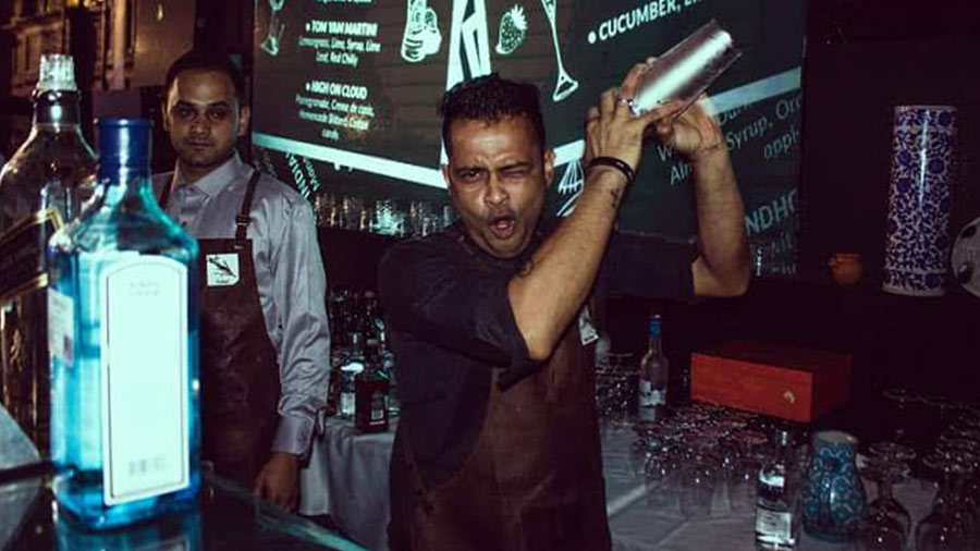 Amardeep at a Taj Bengal bar takeover event