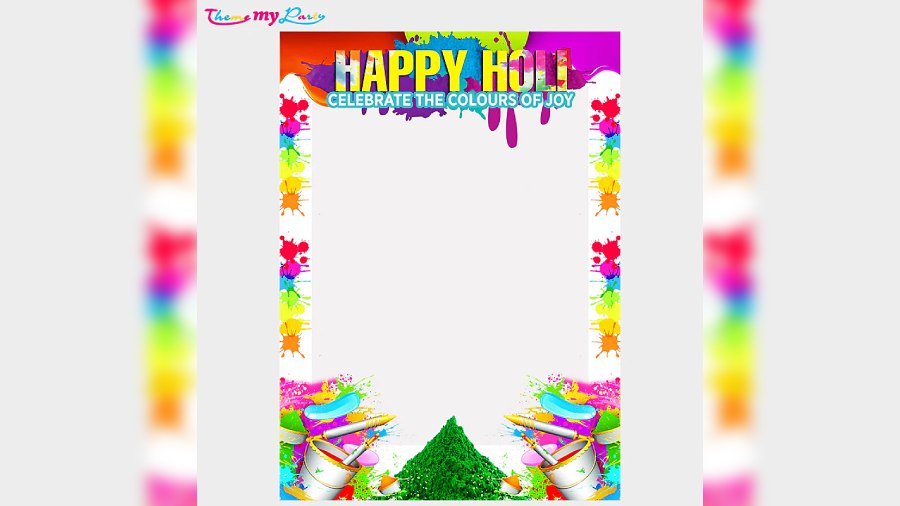 This photo booth frame is perfect for having a dedicated photozone at any Holi party. Rs 1,749 @ thememyparty.in