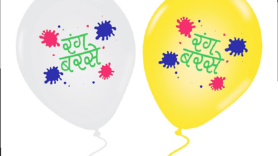  Any party is incomplete without balloons and these colourful ones with Rang Barse written on them are a perfect fit for Holi. Rs 165 @ themagicballoons.store (pack of 30)